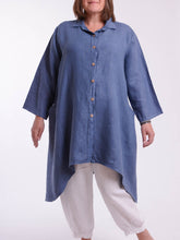 Plus Size Lagenlook Heavy Linen Shirt Dress - 9445, Tops & Shirts, Pure Plus Clothing, Lagenlook Clothing, Plus Size Fashion, Over 50 Fashion